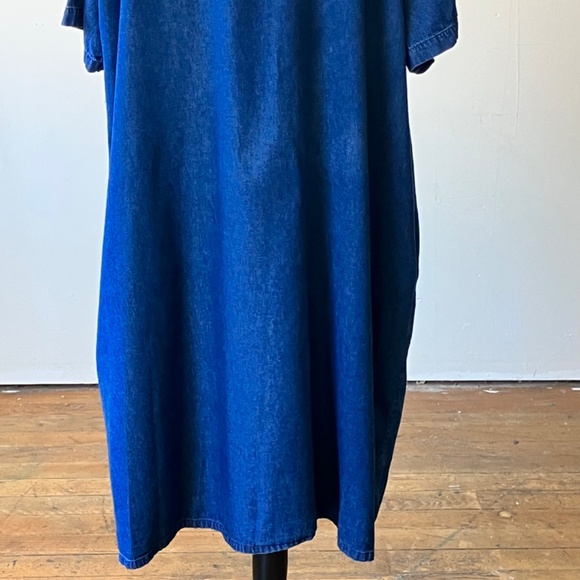 Vintage Chambray embroidered mid length dress - Picture 6 of 9